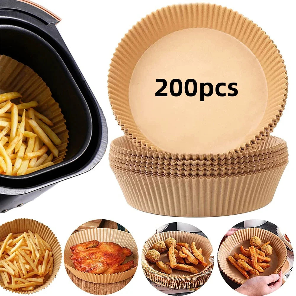 50/100pcs Square Airfryer Papers Non-Stick  Disposable Paper Large Air Fryer Disposable Food Householdr Kitchen Oil Absorbing