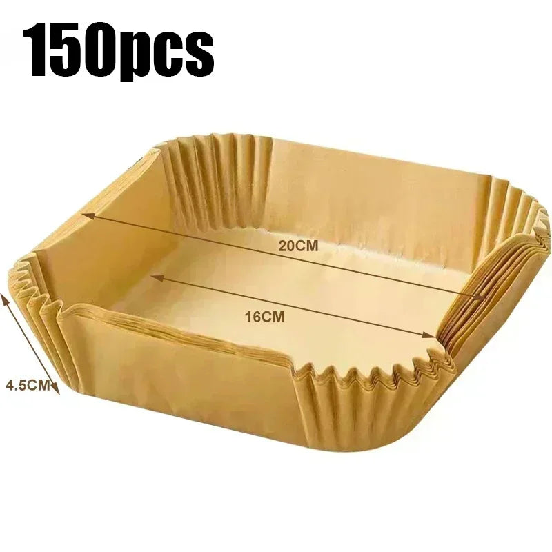 50/100pcs Square Airfryer Papers Non-Stick  Disposable Paper Large Air Fryer Disposable Food Householdr Kitchen Oil Absorbing