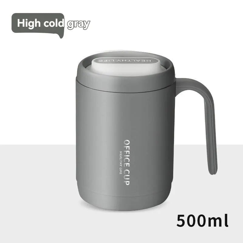 1PCS Office Large-Capacity Mug Coffee Cup Students Simple Creative High Value Drinking Cup Special Cup Milk Cup With Cover