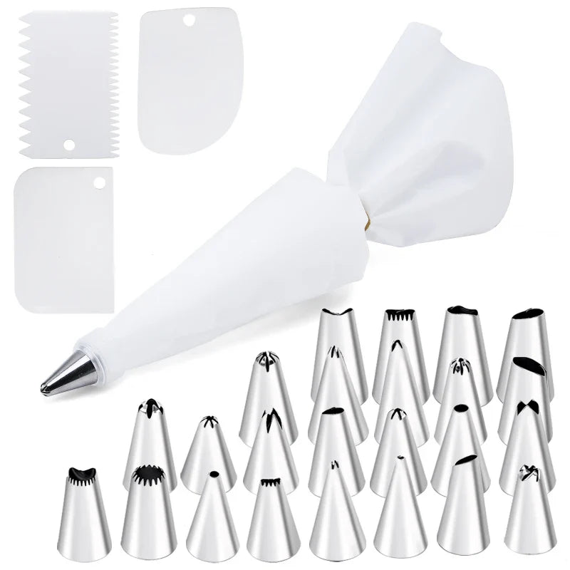 Stainless Steel Cake Frosting Tools – 6-24 Pcs Decorating Set