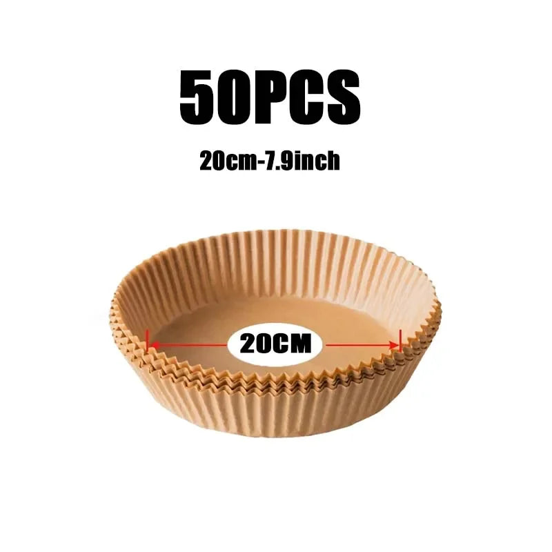 50/100pcs Square Airfryer Papers Non-Stick  Disposable Paper Large Air Fryer Disposable Food Householdr Kitchen Oil Absorbing