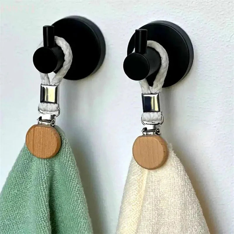 2pcs Braided Clothes Hanger Clips for Kitchen & Bath