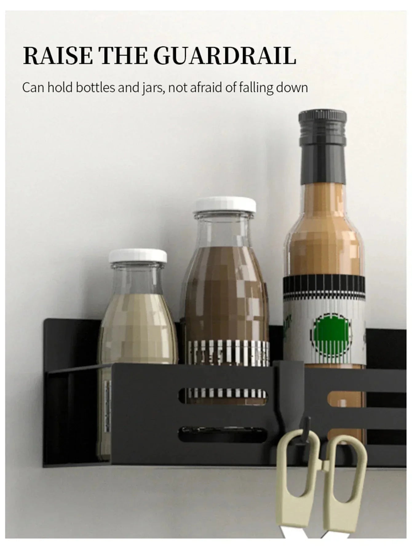 Kitchen Hanging Rack – No-Drill Paper Towel & Wrap Organizer