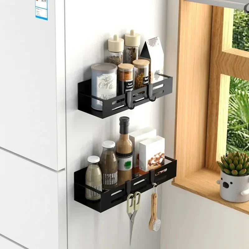 Kitchen Hanging Rack – No-Drill Paper Towel & Wrap Organizer