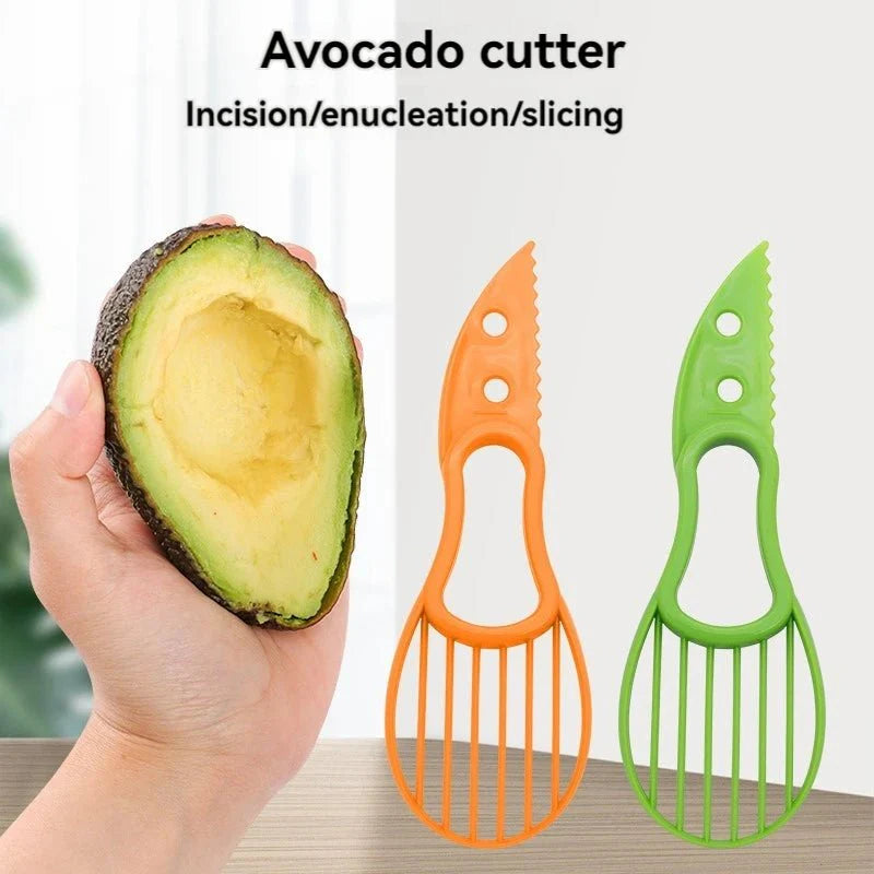 Avocado Slicer Shea Corer Butter Fruit Peeler Cutter Pulp Separator 3 In 1 Plastic Knife Kitchen Vegetable Tools