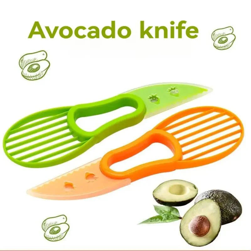 Avocado Slicer Shea Corer Butter Fruit Peeler Cutter Pulp Separator 3 In 1 Plastic Knife Kitchen Vegetable Tools
