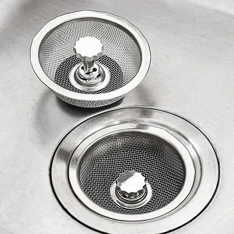 Kitchen Sink Filter Stainless Steel Sink Sewer Mesh Strainers Kitchen Tools Bathroom Floor Drains Hair Catcher Waste Plug Filter