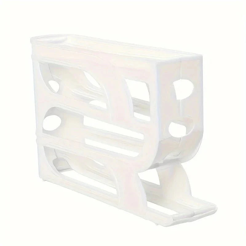 Space-Saving Egg Storage Container – 4 Tier Rolling Organizer
