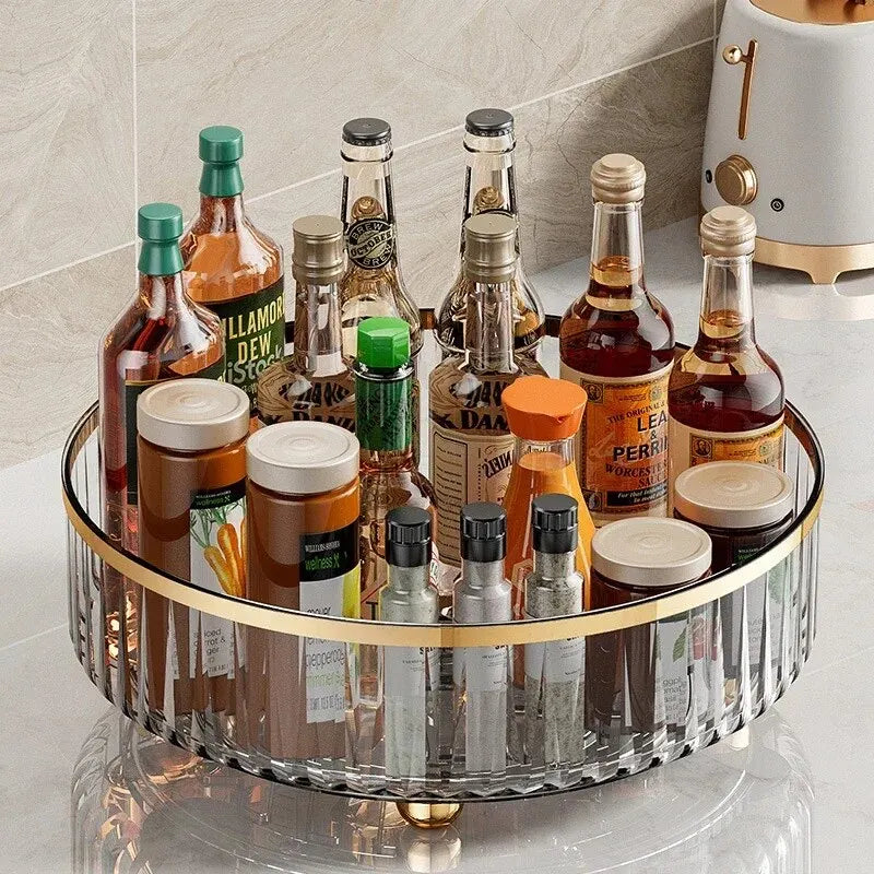 Rotating Spice Rack Organizer for Cabinet & Pantry – Turntable Design