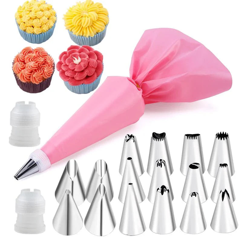Stainless Steel Cake Frosting Tools – 6-24 Pcs Decorating Set