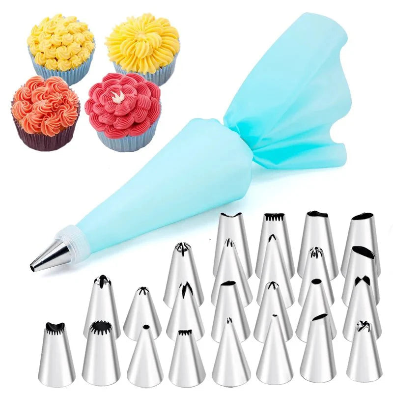 Stainless Steel Cake Frosting Tools – 6-24 Pcs Decorating Set