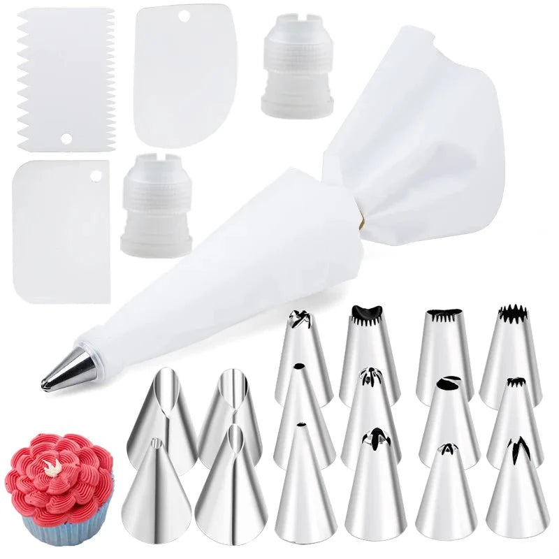 Stainless Steel Cake Frosting Tools – 6-24 Pcs Decorating Set