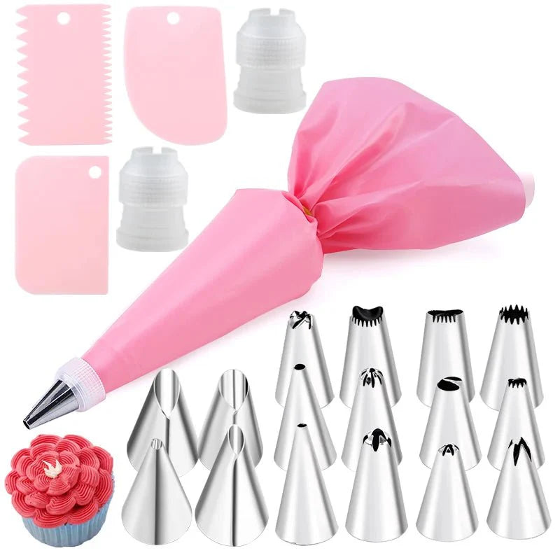 Stainless Steel Cake Frosting Tools – 6-24 Pcs Decorating Set