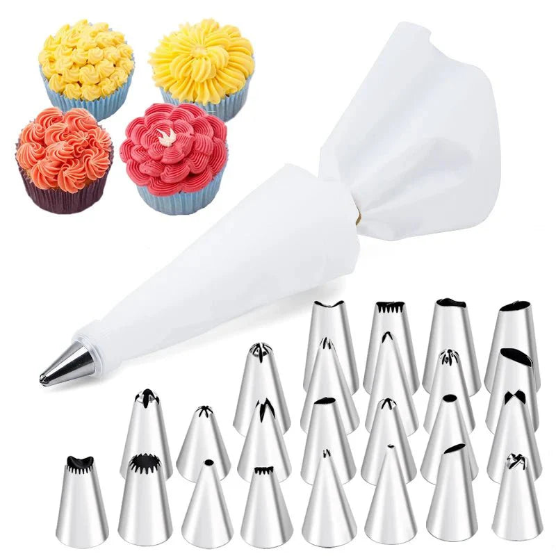 Stainless Steel Cake Frosting Tools – 6-24 Pcs Decorating Set