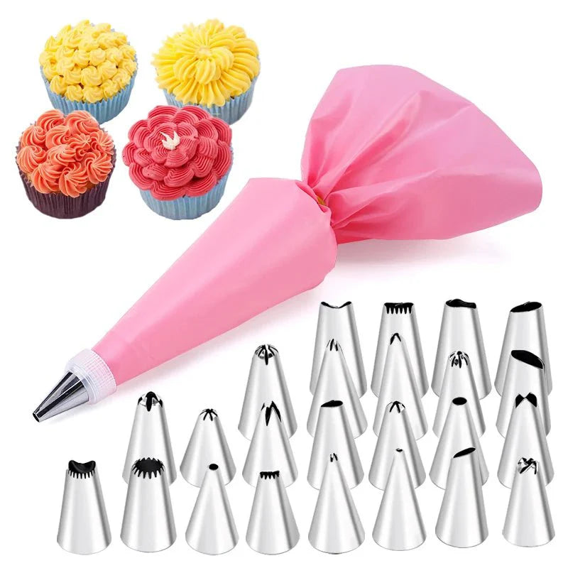 Stainless Steel Cake Frosting Tools – 6-24 Pcs Decorating Set
