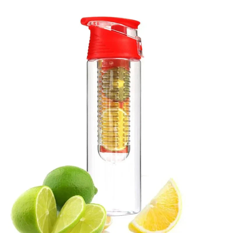 Fruit Infuser Water Bottle – 700ml/800ml, Flip Lid, Portable