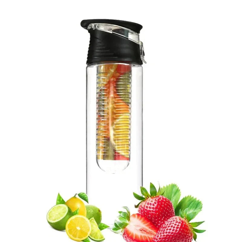 Fruit Infuser Water Bottle – 700ml/800ml, Flip Lid, Portable