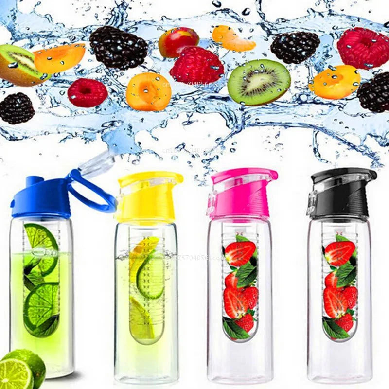 Fruit Infuser Water Bottle – 700ml/800ml, Flip Lid, Portable