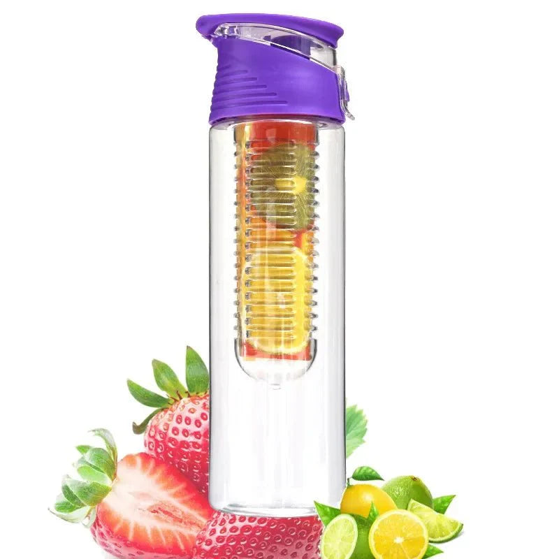 Fruit Infuser Water Bottle – 700ml/800ml, Flip Lid, Portable