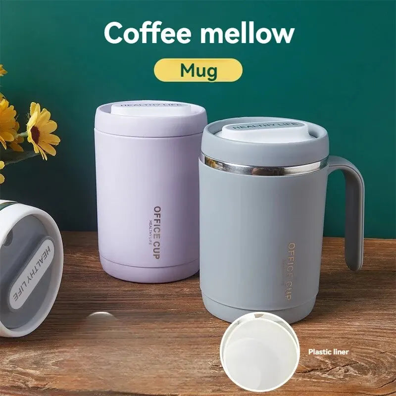 1PCS Office Large-Capacity Mug Coffee Cup Students Simple Creative High Value Drinking Cup Special Cup Milk Cup With Cover