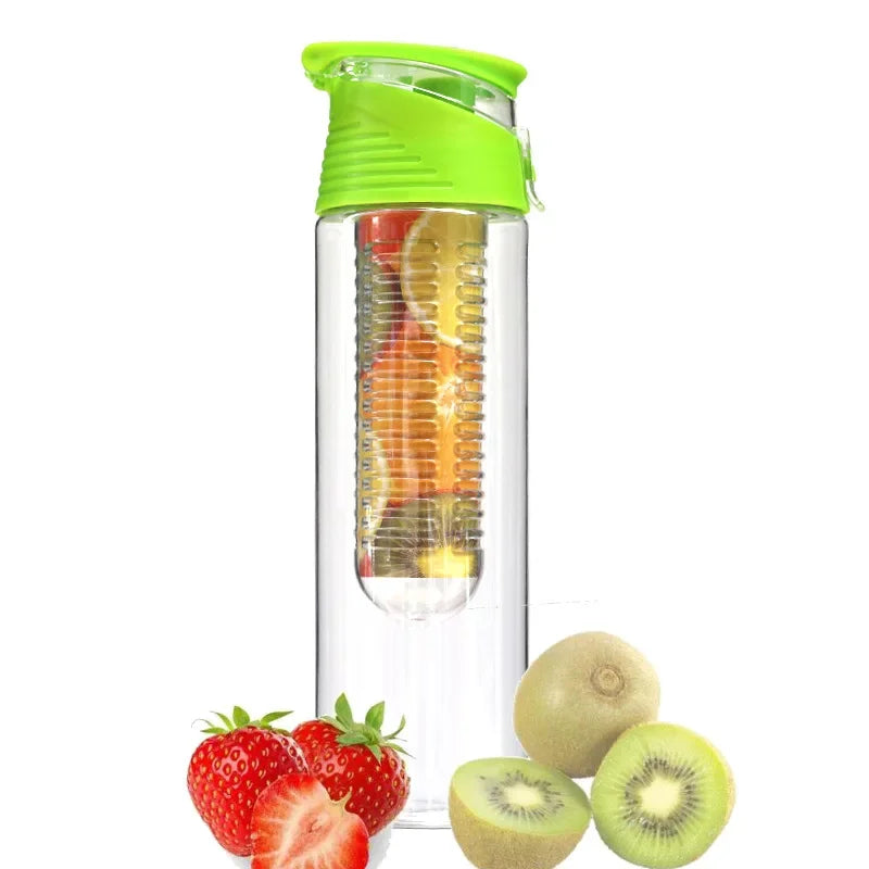 Fruit Infuser Water Bottle – 700ml/800ml, Flip Lid, Portable