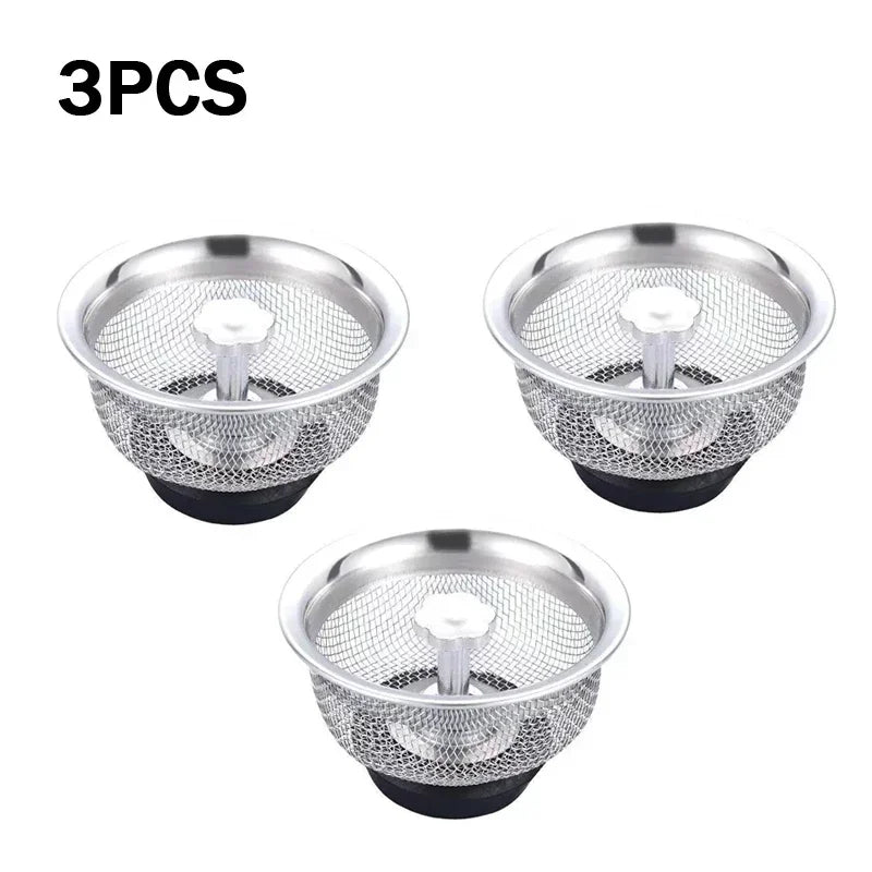 Kitchen Sink Filter Stainless Steel Sink Sewer Mesh Strainers Kitchen Tools Bathroom Floor Drains Hair Catcher Waste Plug Filter