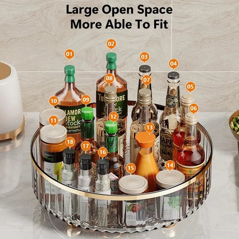 Rotating Spice Rack Organizer for Cabinet & Pantry – Turntable Design