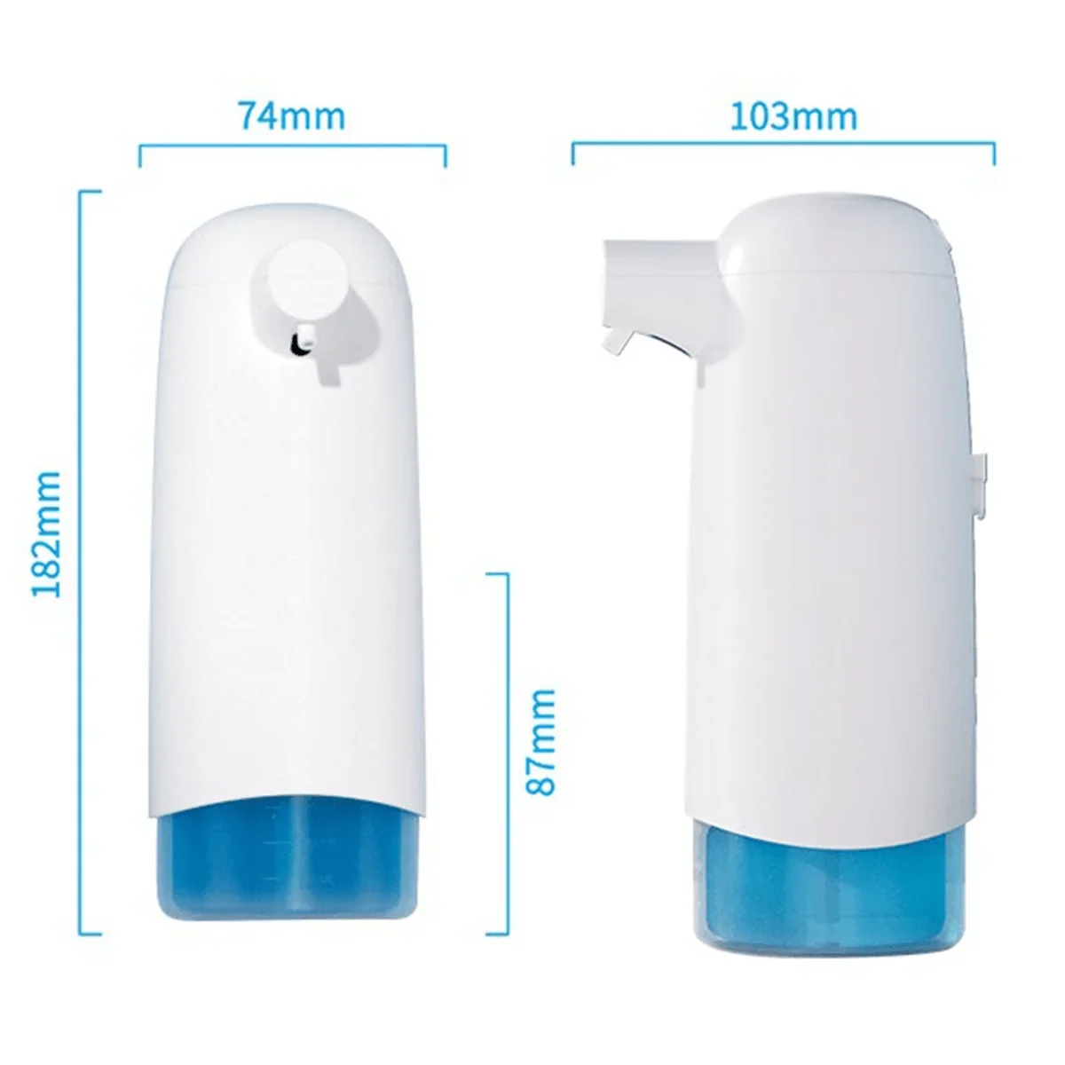 A44U 550ML Automatic Liquid Soap Dispenser 3 Gears Rechargeable Sensor Foaming Soap Dispenser for Kitchen Hotel Mall Black
