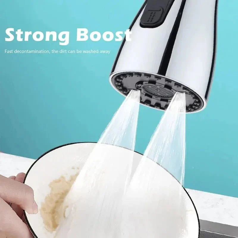 Brass Kitchen Faucet | 3-in-1 Flexible Sink Mixer with Sprayer