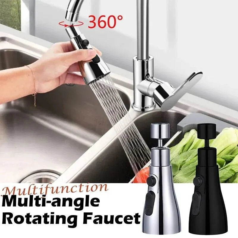 Brass Kitchen Faucet | 3-in-1 Flexible Sink Mixer with Sprayer