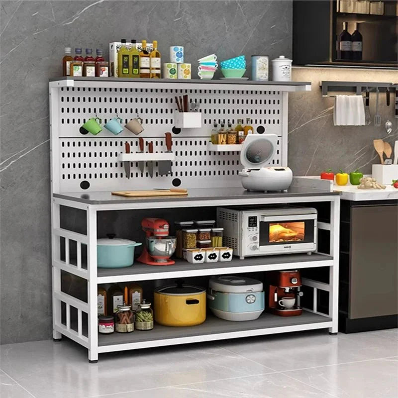 Multi-Layer Kitchen Countertop Organizer – Stainless Steel Rack