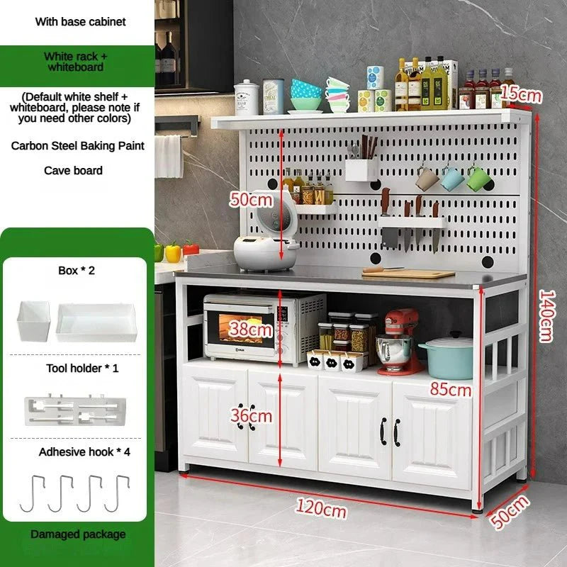 Multi-Layer Kitchen Countertop Organizer – Stainless Steel Rack