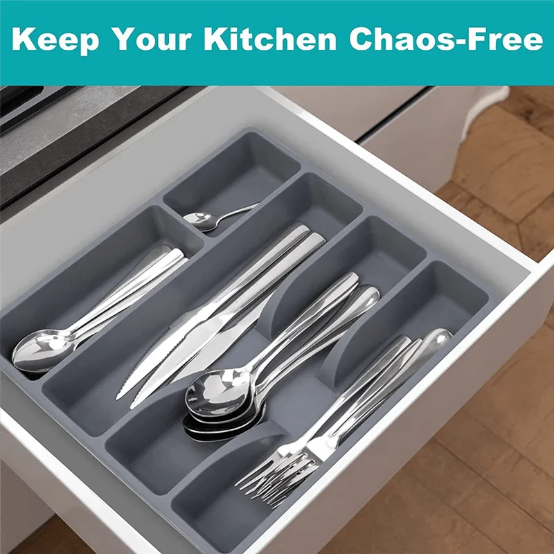 Kitchen Plastic Drawer Organizers for Silverware