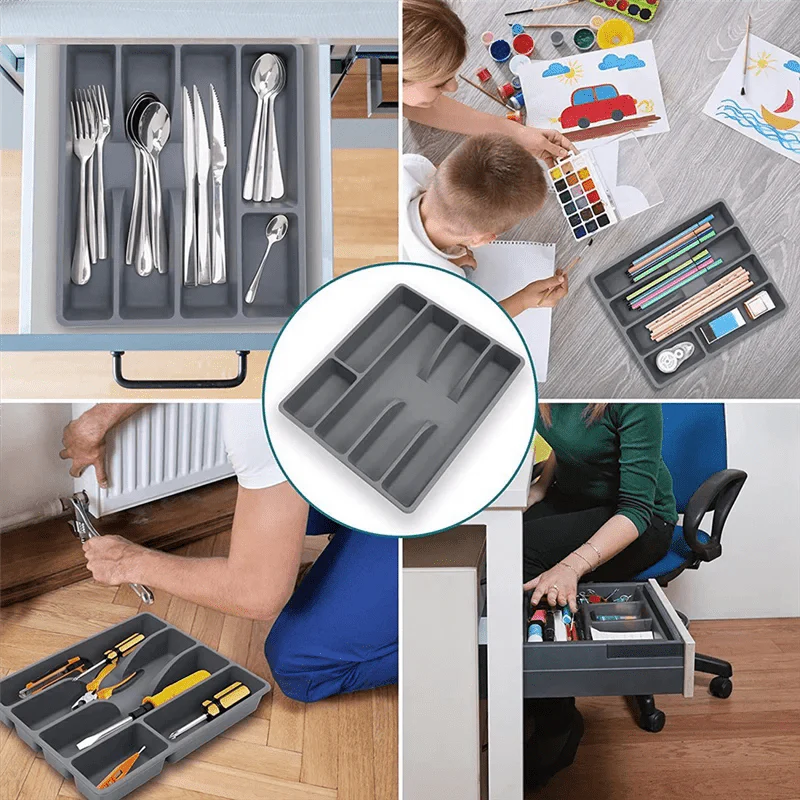 Kitchen Plastic Drawer Organizers for Silverware