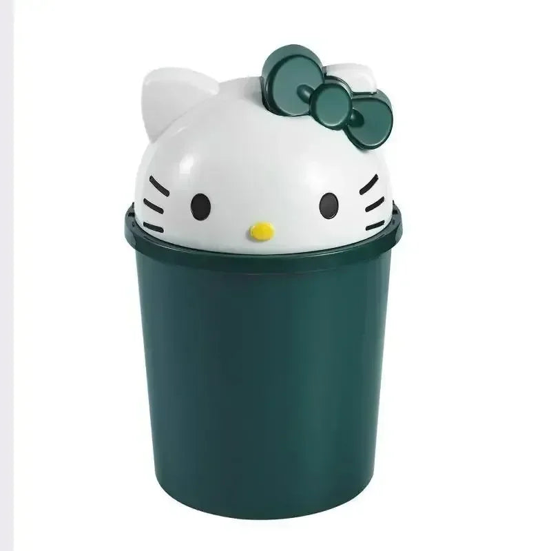 New Sanrio Hello Kitty Dustbin Trash Can Rubbish Bin Garbage Binsanrio Kawaii Trash Paper Basket Can Living Room Bedroom