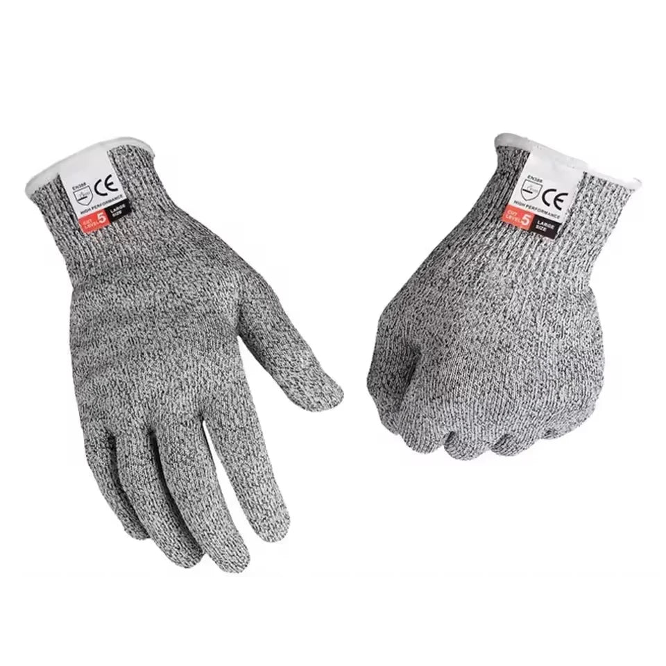 Grade 5 Cut-Resistant Kitchen Gloves – HPPE Protective Gloves for Glass Cutting, Scratch Resistance & Safety (Ideal for Gardener