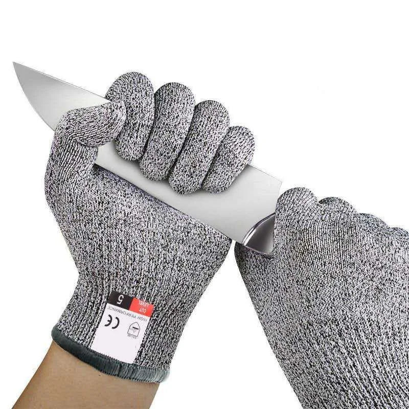 Grade 5 Cut-Resistant Kitchen Gloves – HPPE Protective Gloves for Glass Cutting, Scratch Resistance & Safety (Ideal for Gardener