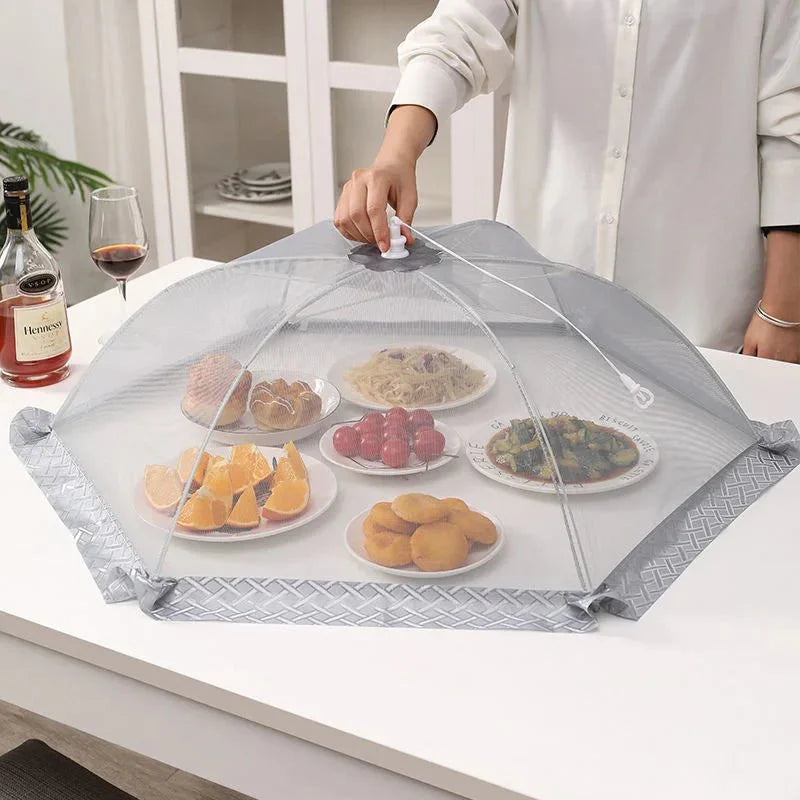 Foldable Mesh Food Covers for Kitchen and Picnic Use
