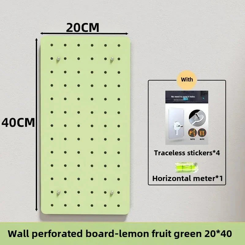 Hole Board DIY Metal Plate Living Room Kitchen Desk Office Desk Partition Hook No Drilling Home Storage Shelf Organization