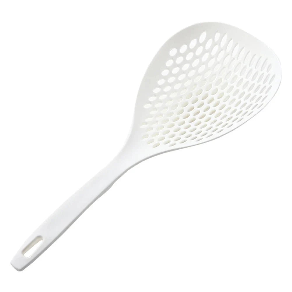 Home Kitchen Leaky Spoon Large Multi-Purpose Fishing Noodle Long Handle Non-Slip Round Strainer Drainer Eco-Friendly