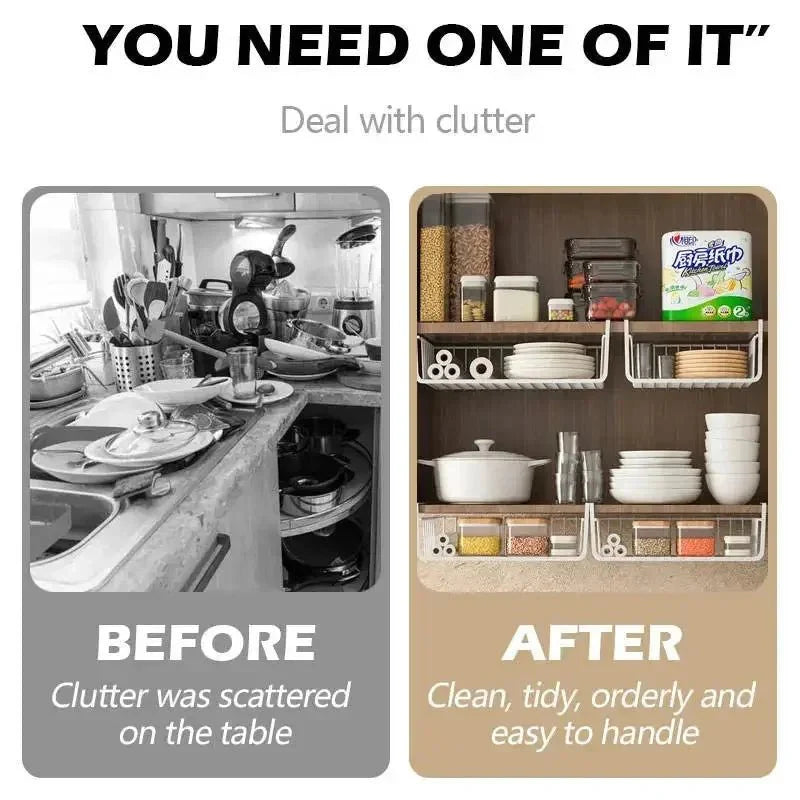 Kitchen Counter Organizer – Under Cabinet Shelf