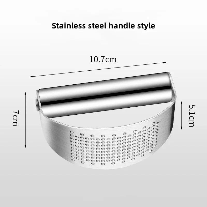 Multi-function Manual Garlic Press Stainless Steel Garlic Presse Curved Garlic Grinding Slicer Chopper Home Cooking Gadgets Tool