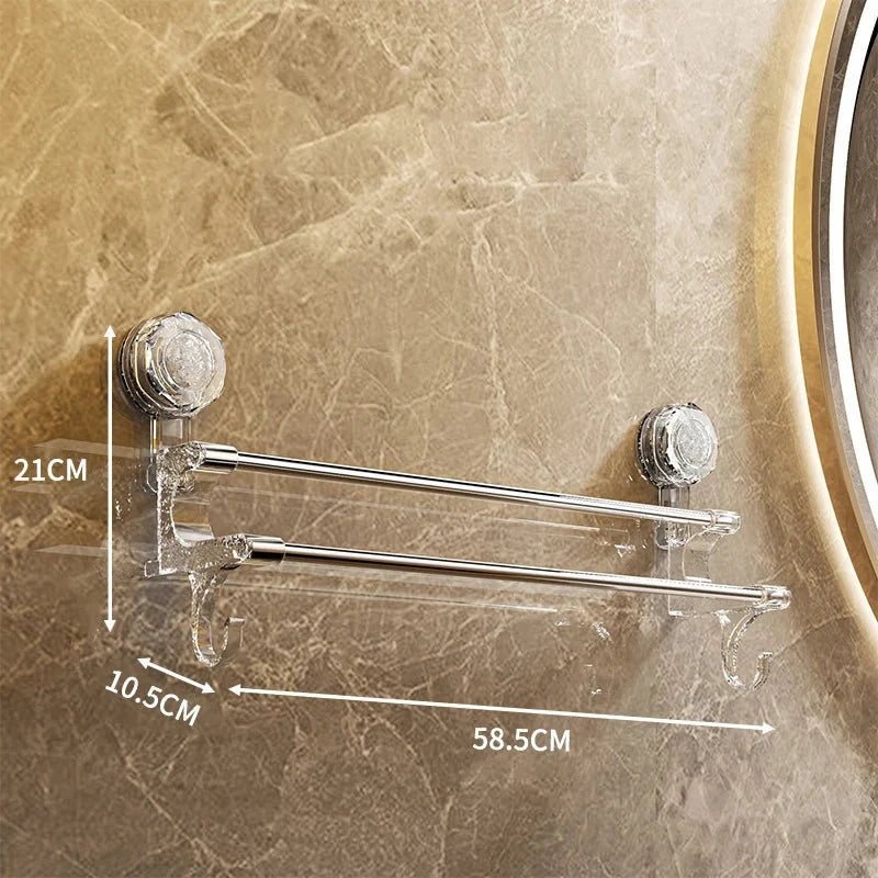 Multifunctional Double-row Storage Hook Wardrobe Cabinet Metal Shelves Hanging Hooks Punch-free Hanging Cup Holder Kitchen Tool