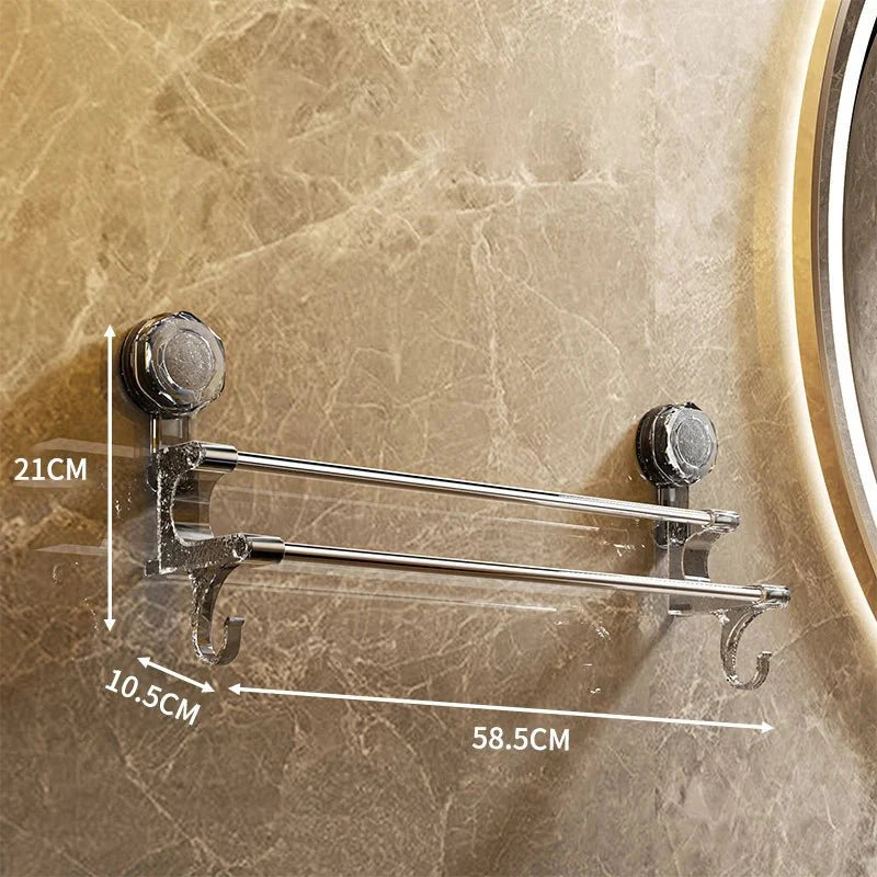 Multifunctional Double-row Storage Hook Wardrobe Cabinet Metal Shelves Hanging Hooks Punch-free Hanging Cup Holder Kitchen Tool