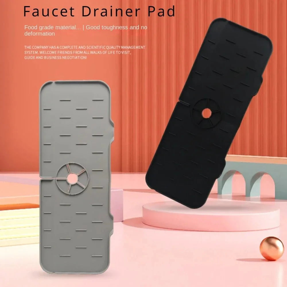 Silicone Mat Gourmet Faucet Kitchen Accessory Home Appliance Sponge Rack Kitchens Accessories Kitchen Sink Splash Guard for You