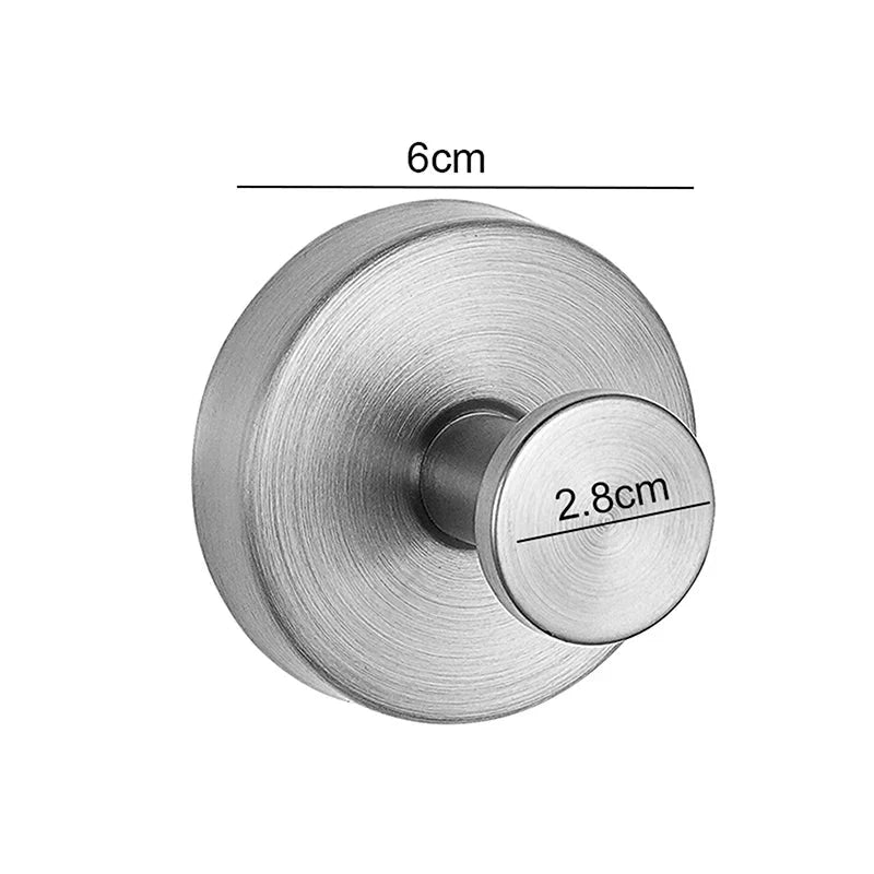 Stainless Steel Suction Cup Hook Waterproof Wall Mounted Hooks Punch-free Kitchen Bathroom Wall Hanger For Towel Clothes