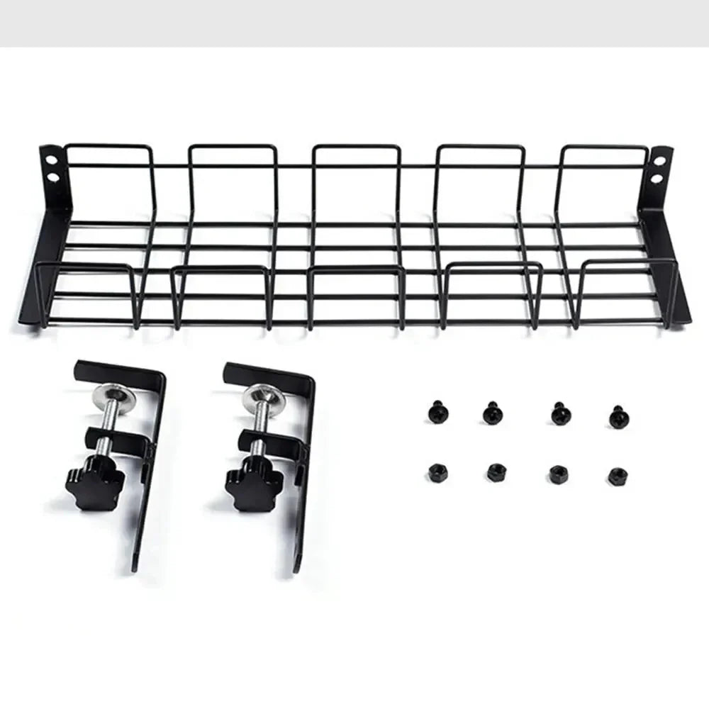 Undertable Storage Rack Metal Cable Tray Computer Desk Wire Organizer without Perforated Kitchen Storage Accessories
