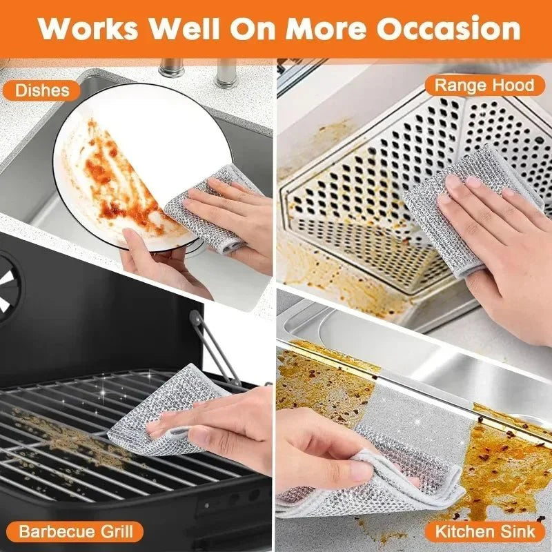 Metal Dish Scrubber – Steel Wire Cleaning Cloth