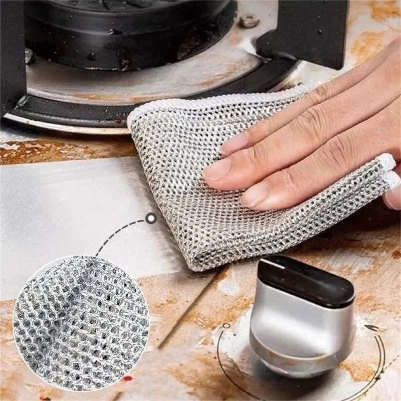 Metal Dish Scrubber – Steel Wire Cleaning Cloth